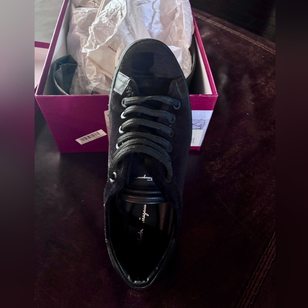 Salvatore Ferragamo Black Sneakers. Brand New Never Been Worn!